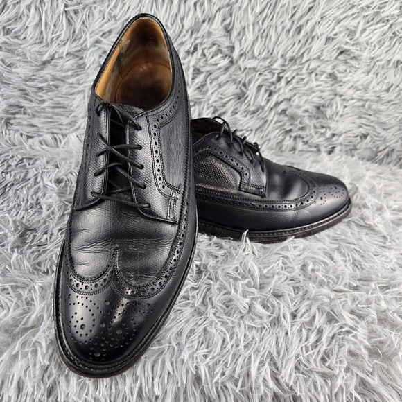 Florsheim Other - Florsheim 623843 Royal Imperial Mens 8 Black V Cleat Kenmoore Wingtip Dress Shoe